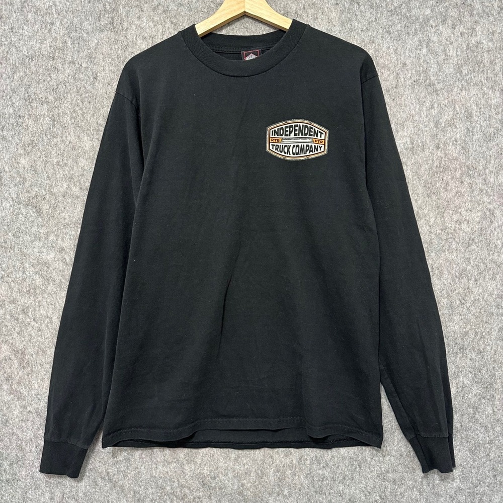 Independent Truck Company Black Long Sleeve Graphic T Shirt Men Large